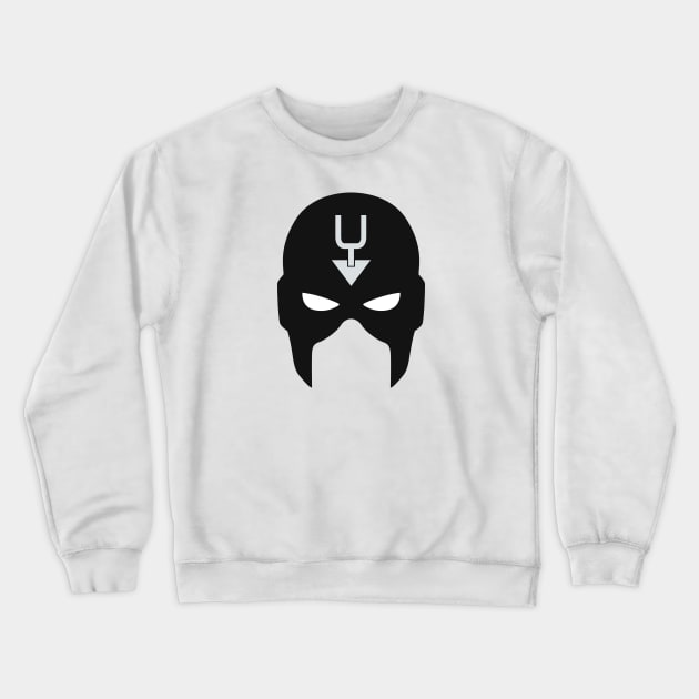 Black Bolt Mask Crewneck Sweatshirt by Minimalist Heroes